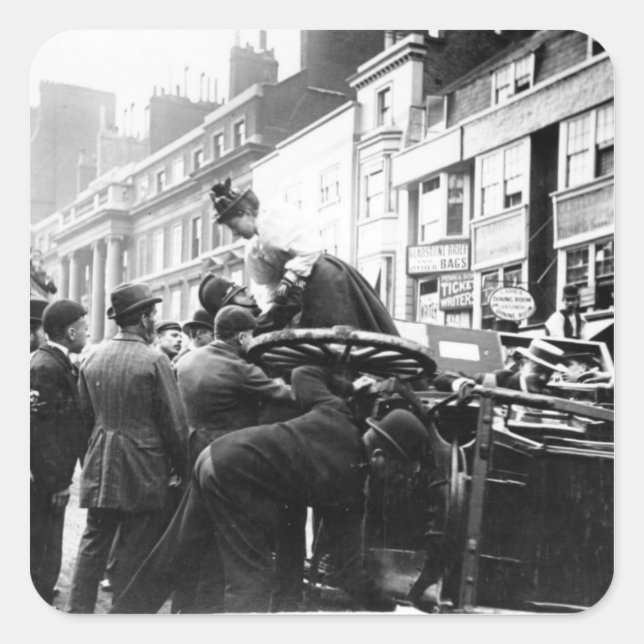 Ein Straßenunfall Quadratischer Aufkleber (Vorderseite)