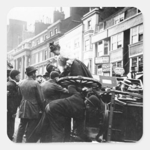 Ein Straßenunfall Quadratischer Aufkleber