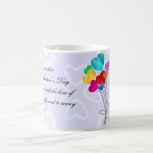 Ein Strauß aus Papier-Herzballons  Kaffeetasse