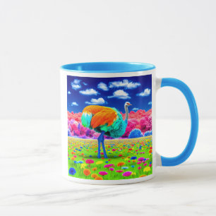 Ein Strauß in einer imaginären Landschaft. Tasse