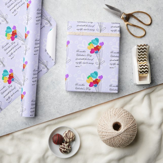 Ein Strauß von Herzpapierballons Geschenkpapier (Kunsthandwerk)