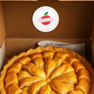 Ein Stück Apfelkuchen Runder Aufkleber