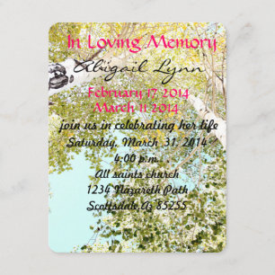 Ein Stück der Himmelsbeerdigung-Einladung Einladung