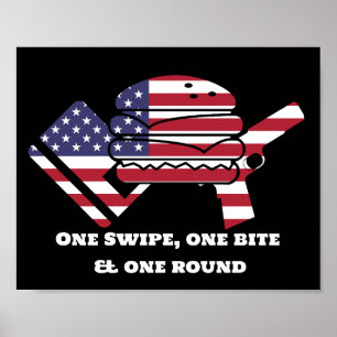 Ein Stück eins Bite One Round Food Guns Schulden U Poster