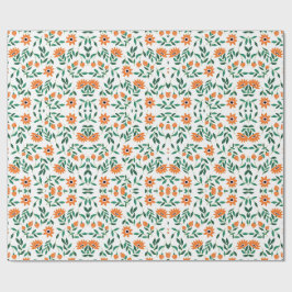Ein Stück Geschenkpapier mit Blumenmuster