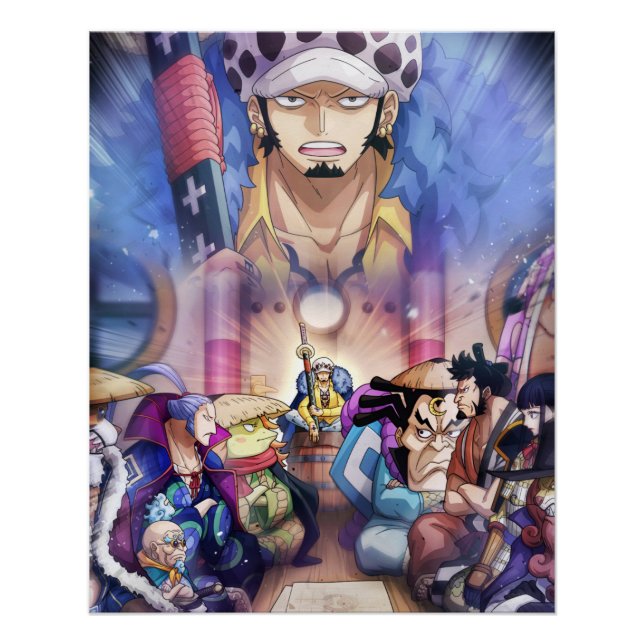 Ein Stück , Law , Luffy und Captain Kid Poster (Vorderseite)