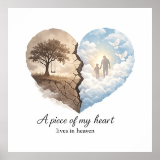 Ein Stück meines Herzens lebt im Himmel Memorial  Poster
