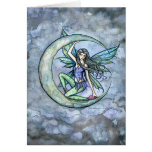 Ein Stück Mond Feen Fantasy Kunstkarte