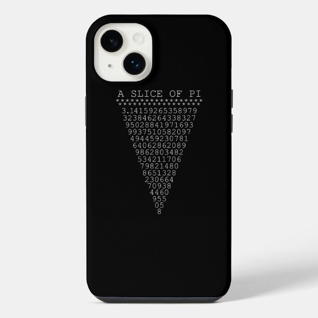 Ein Stück Pi-Ziffern iPhone Hülle (Rückseite)
