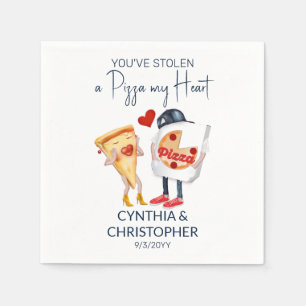 Ein Stück Pizza hat mein Herz gestohlen Serviette