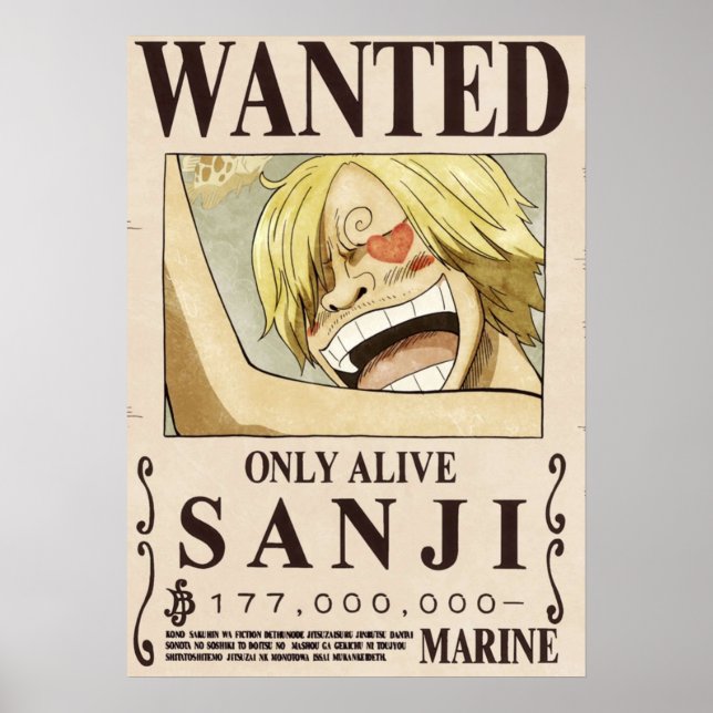 Ein Stück Sanji 2. gewollt Poster (Vorne)