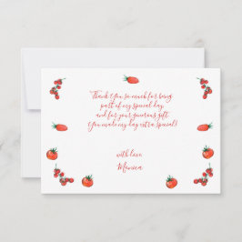 Ein Stück Spaß, erster Geburtstag Dankeskarte