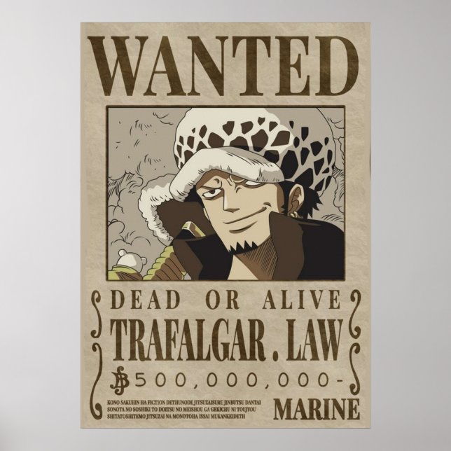 Ein Stück Trafalgar Law gewollt Poster (Vorne)