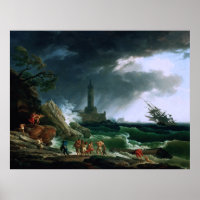 Ein Sturm an der Mittelmeerküste von Claude Joseph