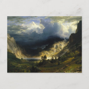 Ein Sturm in den Rocky Mountains Bierstadt Postkarte