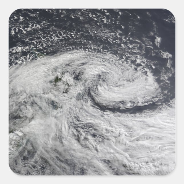 Ein Sturm über Neuseeland Quadratischer Aufkleber (Vorderseite)