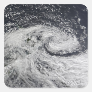 Ein Sturm über Neuseeland Quadratischer Aufkleber