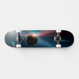 Ein Sturm von Kometen im Eta Corvi-System. Skateboard