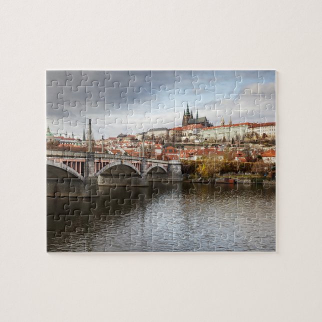 Ein stürmischer Tag im Prag-Andenken-Foto Puzzle (Horizontal)