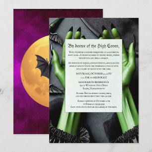 Ein Summen von Schatten Hexen-Halloween-Party Einladung