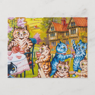 Ein Summer Tee Party von Louis Wain Postkarte