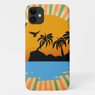 Ein Sunset Retro mit Nadelbaum Case-Mate iPhone Hülle