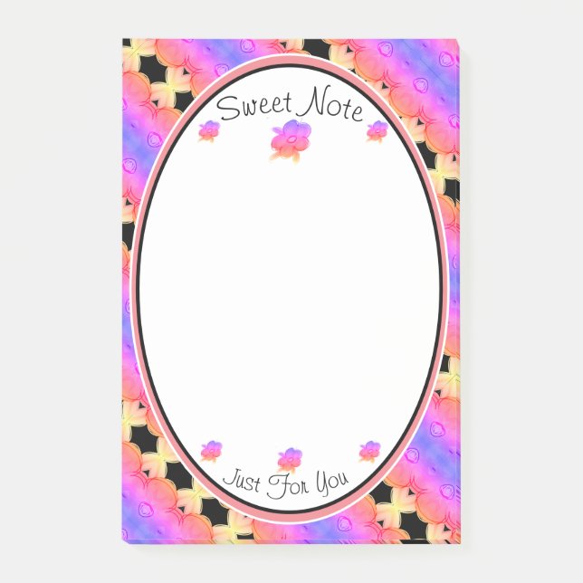 Ein Super Sweet Flower Post-it Klebezettel (Vorderseite)
