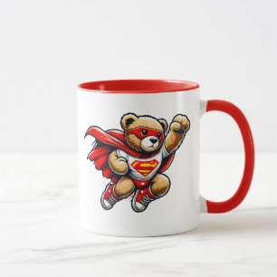Ein Superheld-Bär im Flug. Tasse