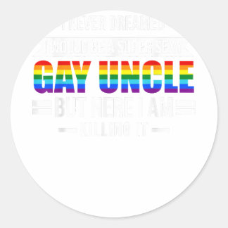 Ein supersexy Gay Uncle Guncle Runder Aufkleber