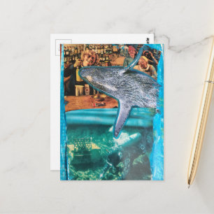 Ein surrealer Wal in der Tauchbar Postkarte
