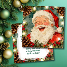 Ein süßer altmodischer Weihnachtsmann und ein Weih