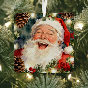 Ein süßer altmodischer Weihnachtsmann Vintage We Ornament Aus Metall