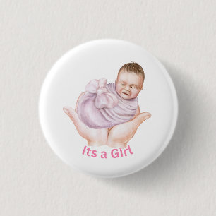 Ein süßer Baby-Shower-Button für Mädchen Button