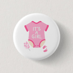 Ein süßer Baby-Shower-Button-Pin für Mädchen Button