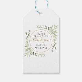 Ein süßer Beginner der Grünen Hochzeit Gold Vielen Geschenkanhänger