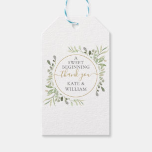 Ein süßer Beginner der Grünen Hochzeit Gold Vielen Geschenkanhänger