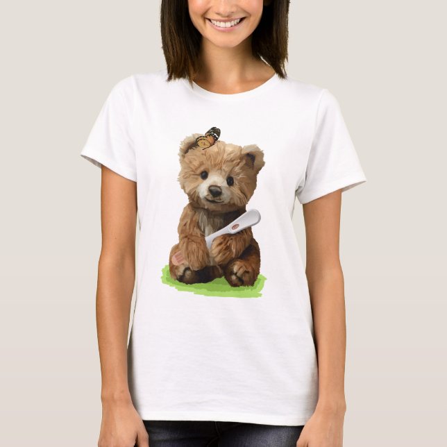 Ein süßer brauner Teddybär  T-Shirt (Vorderseite)