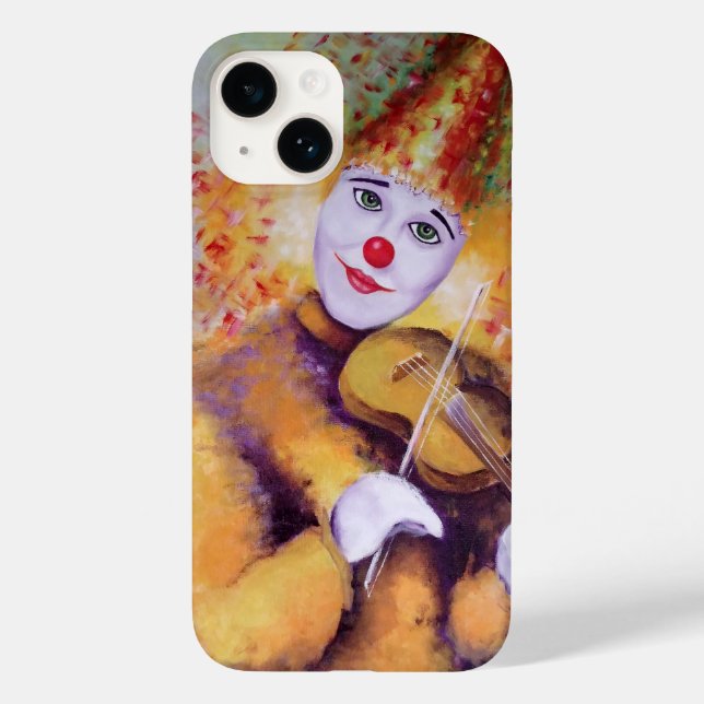 Ein süßer Clown, der Geige spielt Case-Mate iPhone Hülle (Rückseite)