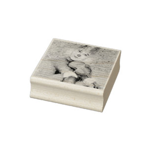 Ein süßer Clown, der Geige spielt Gummistempel