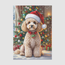 Ein süßer festlicher Pudel Weihnachten