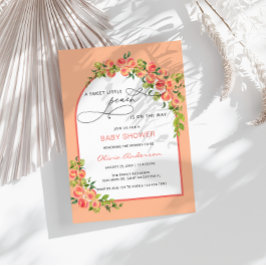 Ein süßer, kleiner Pfirsich befindet sich auf der  Einladung