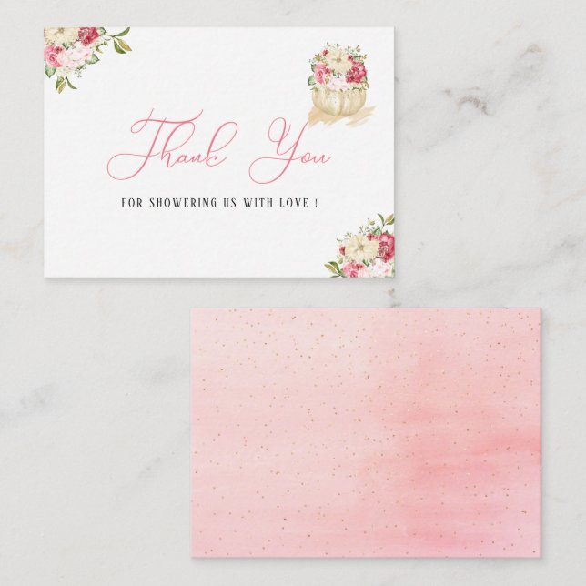 Ein süßer Kürbis Dankeschön Karte (Vorne/Hinten)