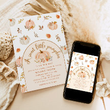 Ein süßer Kürbis ist auf dem Weg zur Babydusche