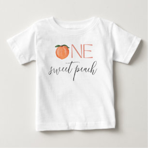 Ein süßer Pfirsich zum ersten Geburtstag Baby T-shirt