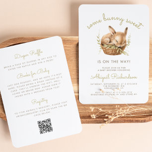 Ein süßer QR-Code für eine neutrale Babyparty mit  Einladung