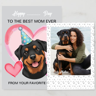 Ein süßer Rottweiler zu einem besonderen Anlass fü Feiertagskarte
