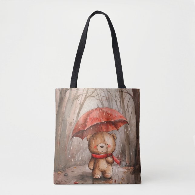 Ein süßer Teddybär im Regen (Vorderseite)