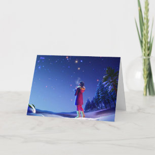 Ein süßer und zärtlicher Weihnachtswunsch Feiertagskarte