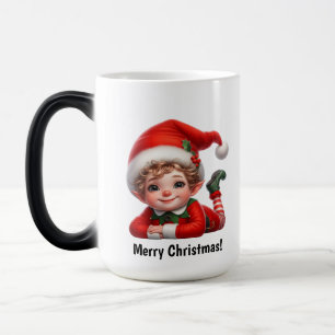 Ein süßer Weihnachts-Elf-Becher mit individuellem Verwandlungstasse