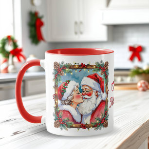 Ein süßes altmodisches Weihnachten Mr und Mrs Cl Tasse
